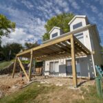 installation photos of an outdoor living space 