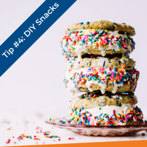 three ice cream sandwiches stacked on top of each other