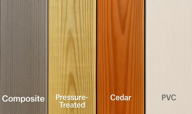 deck materials compared side by side
