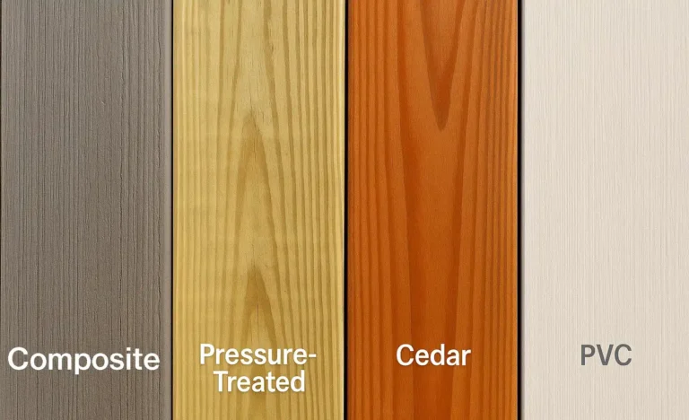 deck materials compared side by side